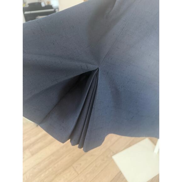 Mr. Blackwell Design Vintage 1950’s/60’s Raw Silk Navy White Dress RARE Size 4 - Picture 11 of 13